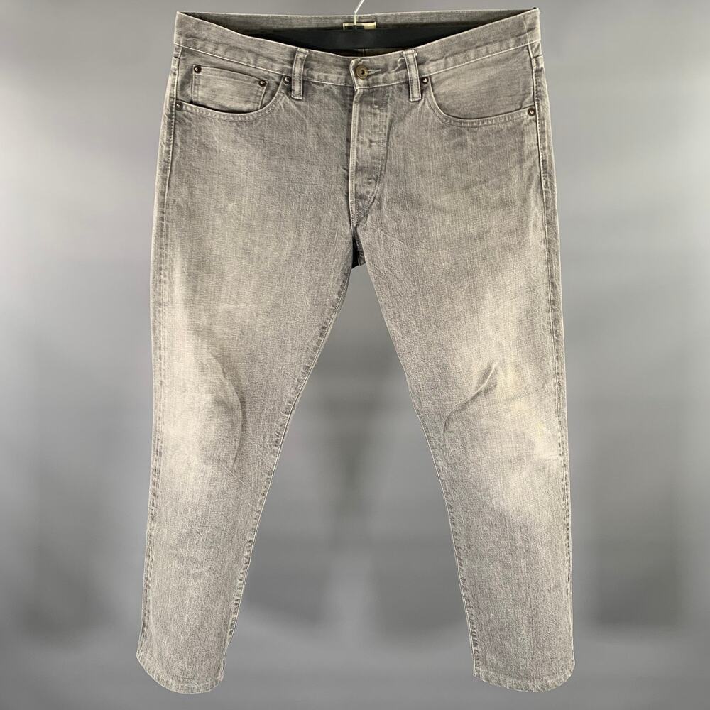 SIMON MILLER Size 36 Grey Cotton Button Fly Jeans
